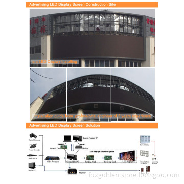 Waterproof Advertising P10 Outdoor Full Color LED Video Display for Solution